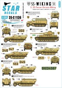 画像1: STAR DECALS[SD35-C1136]1/35 WWII独 SSヴィーキング師団 #3 IV号戦車,3トンハーフ,Sd.kfz.251 (1)