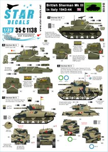 画像1: STAR DECALS[SD35-C1138]1/35 WWII英 イタリア戦線のシャーマンIII 第46王立戦車連隊 etc. (1)