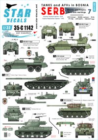 STAR DECALS[SD35-C1142]1/35 ボスニア紛争のAFV #7 セルビア人のM84,Hellcat,M36B2他