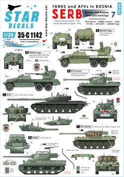画像1: STAR DECALS[SD35-C1142]1/35 ボスニア紛争のAFV #7 セルビア人のM84,Hellcat,M36B2他