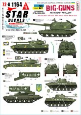 STAR DECALS[SD72-A1164]1/72 現用 ウクライナの戦争＃21 ウクライナ軍の大口径自走砲/ロケット砲 2S1グヴォズジーカ/2S9ノナ/2S19ムスタ-S/TOS-1A/BM-21グラード(2022-2024年)