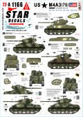STAR DECALS[SD72-A1166]1/72 WWII アメリカ ヨーロッパのM4A3(76)シャーマン 1944-45年 第25/第37/第761/第778戦車大隊 サンダーボルト/クールスタッズ・インク/カウンターアタック/ビリーボーイ