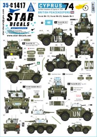 STAR DECALS[SD35-C1417]1/35 現用 キプロス紛争1974＃2 1974年夏トルコ軍侵攻でのイギリス平和維持軍 フェレットMk.1/2/フェレットMk.2/3/サラディンMk.2