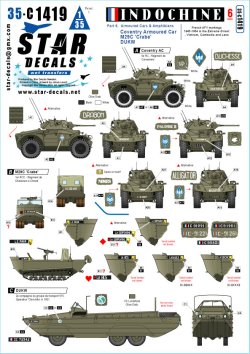 画像1: STAR DECALS[SD35-C1419]1/35 現用 フランス インドシナ戦争＃6 装甲車・水陸両用車 コベントリー装甲車/M29Cクラブ/ウィーゼル/DUKW