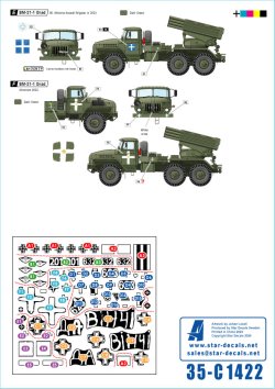 画像3: STAR DECALS[SD35-C1422]1/35 現用 ウクライナの戦争＃23 ウクライナ軍の大口径自走砲/ロケット砲 2S1グヴォズジーカ/2S9ノナ/2S19ムスタ-S/TOS-1A/BM-21グラード(2022-2024年)
