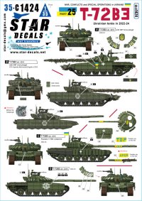 STAR DECALS[SD35-C1424]1/35 現用 ウクライナの戦争＃25 ウクライナ軍のT-72B3 2016年型(2022-2024年)