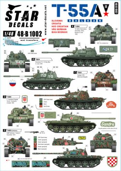画像1: STAR DECALS[SD48-B1002]1/48 現用 バルカン紛争でのT-55A 旧ユーゴスラビア/バルカン半島 1990年代