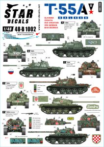 画像1: STAR DECALS[SD48-B1002]1/48 現用 バルカン紛争でのT-55A 旧ユーゴスラビア/バルカン半島 1990年代 (1)