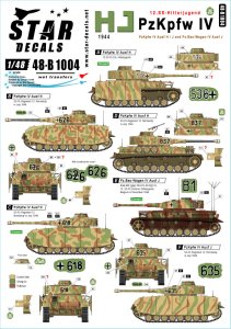 画像1: STAR DECALS[SD48-B1004]1/48 WWII 独 ドイツ武装親衛隊第12装甲師団「ヒトラーユーゲント」所属のIV号戦車H型＆J型 1944年 (1)