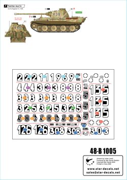 画像2: STAR DECALS[SD48-B1005]1/48 WWII 独 ドイツ武装親衛隊第12装甲師団「ヒトラーユーゲント」所属のパンター戦車 フランス1944年
