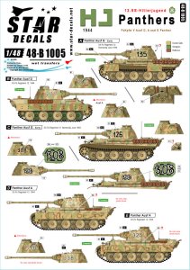 画像1: STAR DECALS[SD48-B1005]1/48 WWII 独 ドイツ武装親衛隊第12装甲師団「ヒトラーユーゲント」所属のパンター戦車 フランス1944年 (1)