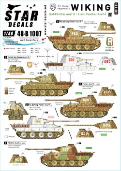 画像1: STAR DECALS[SD48-B1007]1/48 独 ヴァーキング師団＃2 SS第5装甲師団第5装甲連隊のパンサー指揮戦車D/A型1944