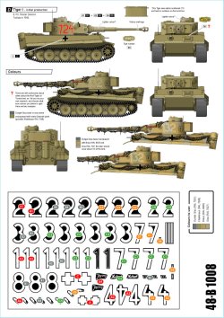 画像2: STAR DECALS[SD48-B1008]1/48 独 アフリカンタイガース チュニジアでのタイガー 1942〜43 第501重戦車大隊及び第10装甲師団