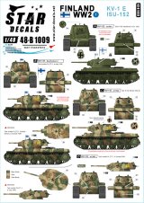 STAR DECALS[SD48-B1009]1/48 WWII 第二次大戦のフィンランド＃1 KV-1E/ISU-152重戦車
