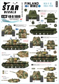 STAR DECALS[SD48-B1009]1/48 WWII 第二次大戦のフィンランド＃1 KV-1E/ISU-152重戦車
