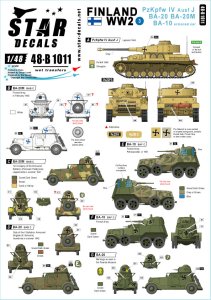 画像1: STAR DECALS[SD48-B1011]1/48 WWII 第二次大戦のフィンランド＃3 IV号戦車J型 BA-10M/BA-20M装甲車 (1)