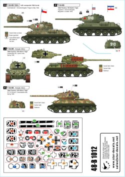 画像2: STAR DECALS[SD48-B1012]1/48 WWII 露/ソ T-34-85中戦車 諸外国のT-34-85 ドイツ鹵獲戦車 ポーランド ユーゴスラビア チェコ赤軍