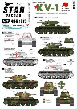 画像1: STAR DECALS[SD48-B1015]1/48 WWII 露/ソ KV-1 1940年型重戦車 ソビエト ドイツRONA