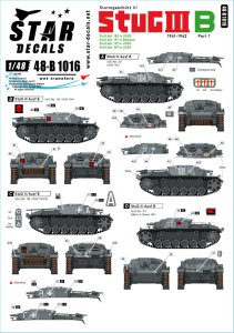 画像1: STAR DECALS[SD48-B1016]1/48 WWII ドイツIII号突撃砲B イースタンフロント1941〜42＃1 第185突撃大隊 第191突撃大隊 第192突撃大隊 第201突撃大隊 (1)