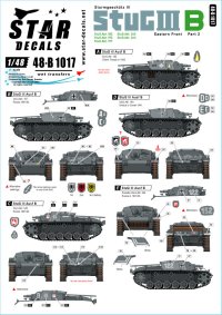 STAR DECALS[SD48-B1017]1/48 WWII ドイツIII号突撃砲B イースタンフロント1941〜42＃2 第182突撃大隊 第190突撃大隊 第197突撃大隊 第243突撃大隊