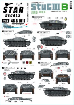 画像1: STAR DECALS[SD48-B1017]1/48 WWII ドイツIII号突撃砲B イースタンフロント1941〜42＃2 第182突撃大隊 第190突撃大隊 第197突撃大隊 第243突撃大隊