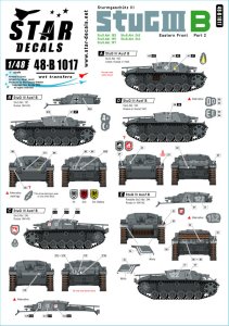 画像1: STAR DECALS[SD48-B1017]1/48 WWII ドイツIII号突撃砲B イースタンフロント1941〜42＃2 第182突撃大隊 第190突撃大隊 第197突撃大隊 第243突撃大隊 (1)