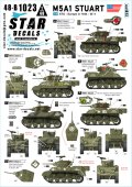 STAR DECALS[SD48-B1023]1/48 WWII アメリカ ヨーロッパ戦線のM5A1スチュアート 1944-45年