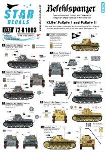 画像1: STAR DECALS[SD72-A1003]1/72 WWII独 I/II号指揮戦車 デカールセット (1)