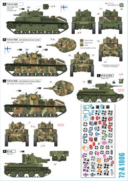 画像2: STAR DECALS[SD72-A1006]1/72 WWIIのフィンランド戦車 #2 デカールセット T-28,BT-5,BT-42,JSU-152,T37/T38