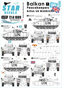 STAR DECALS[SD72-A1009]1/72 バルカン半島の平和維持軍 #1 デカールセット 英ウォリアー
