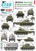 STAR DECALS[SD72-A1011]1/72 WWII英 シャーマンBARV,クラブ,クロコダイル デカールセット