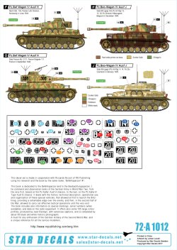 画像2: STAR DECALS[SD72-A1012]1/72 WWII独 指揮戦車 #4 IV号F/G/H型,砲兵観測車J型 デカールセット