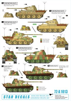画像2: STAR DECALS[SD72-A1013]1/72 WWII独 指揮戦車 #6 パンターD/A/G型 デカールセット