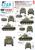 STAR DECALS[SD72-A1016]1/72 WWII英 ノルマンディーの英軍海兵隊 火力支援車両 シャーマンMk.Vデカールセット