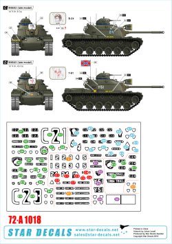 画像2: STAR DECALS[SD72-A1018]1/72 米海兵隊のM48A3後期型 ベトナム戦 第1戦車大隊