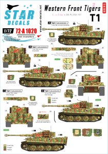 画像1: STAR DECALS[SD72-A1020]1/72 西部戦線のティーガー#2 SS第101重戦車大隊 第2,3中隊 (1)