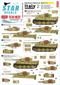 STAR DECALS[SD72-A1022]1/72 WWII 独 イタリア戦線のドイツ戦車＃2 タイガーI初期型 タイガーI中期型 タイガーI後期型