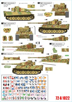 画像2: STAR DECALS[SD72-A1022]1/72 WWII 独 イタリア戦線のドイツ戦車＃2 タイガーI初期型 タイガーI中期型 タイガーI後期型