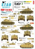 STAR DECALS[SD72-A1023]1/72 WWII 独 イタリア戦線のドイツ戦車＃3 IV号戦車G型とH型