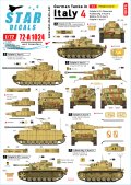 STAR DECALS[SD72-A1024]1/72 WWII 独 イタリア戦線のドイツ戦車＃4 III号戦車火炎放射型 III号戦車G/J型 IV号戦車H型