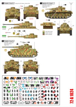 画像2: STAR DECALS[SD72-A1024]1/72 WWII 独 イタリア戦線のドイツ戦車＃4 III号戦車火炎放射型 III号戦車G/J型 IV号戦車H型