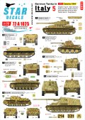 STAR DECALS[SD72-A1025]1/72 WWII 独 イタリア戦線のドイツ戦車＃5 カッシーノの戦い1944年