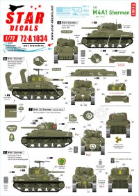 STAR DECALS[SD72-A1034]1/72 WWII 米 M4A1シャーマンD-デイ75周年スペシャル フランス ノルマンディー1944年