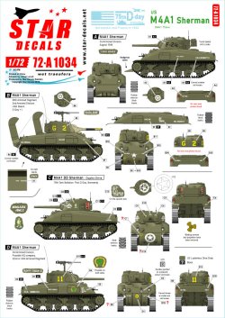 画像1: STAR DECALS[SD72-A1034]1/72 WWII 米 M4A1シャーマンD-デイ75周年スペシャル フランス ノルマンディー1944年