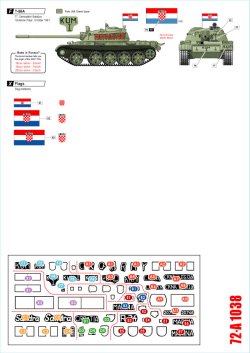 画像2: STAR DECALS[SD72-A1038]1/72 現用 バルカン半島 クロアチア陸軍＃2 祖国戦争でのT-55 クロアチア1991-92年