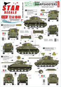 STAR DECALS[SD72-A1040]1/72 WWII ブリティッシュシャープシューターズ D-ディ75周年スペシャル シャーマンMkII/ファイアフライMkV他