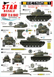 画像1: STAR DECALS[SD72-A1042]1/72 ARVN＃1 南ベトナム陸軍所属の米製戦車 M24/M41/M48A3 (1)