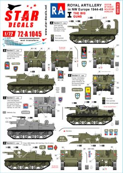 画像1: STAR DECALS[SD72-A1045]1/72 WWII 英 英国王立砲兵隊♯1 Dディ75周年記念スペシャル セクストン プリースト ウルヴァリン アキレス