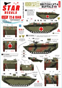 画像1: STAR DECALS[SD72-A1048]1/72 WWII 英 英国陸軍 LVT-4バッファロー オランダ1944〜45 (1)