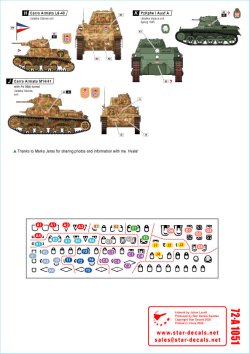 画像2: STAR DECALS[SD72-A1051]1/72 WWII バルカン半島WWII＃1 第二次世界大戦のクロアチア ウスタシャ民兵組織所属の戦車